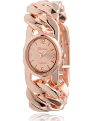 Brinley Co. Womens Stainless Steel Link Watch