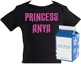 Spoilt Rotten - Princess CUSTOM Baby PERSONALISED Lap T-Shirt 100% Organic Sizes 12-18 months + in funky Milk Carton