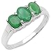 1.80 Carat Genuine Emerald Sterling Silver Ring