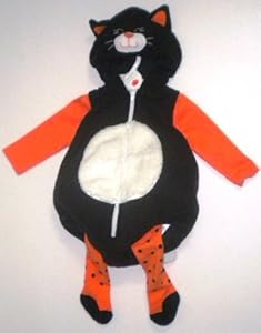 Carter's Halloween Baby Costume Kitty Cat Black & Orange 3 Pieces New (12 Months)