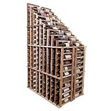 Designer Wine Rack Kit - 270 Bottle Tiered Down Waterfall Rack (Poplar Mahogany