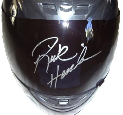 Rick Hendrick Autographed Full Size Racing Helmet W/PROOF, Picture Of Rick Signing For Us, Nascar, Sprint Cup Series, Hendrick Motorsports, Nationwide Series, Jimmy Johnson, Kasey Kahne, Jeff Gordon, Dale Earnheardt Jr.