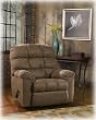 Gunsmoke Chocolate Rocker Recliner By Ashley Furniture