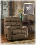 Gunsmoke Chocolate Rocker Recliner By Ashley Furniture
