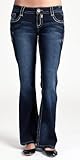 Wallflower Junior Vintage Heavy Stitch Legendary Bootcut Jean in Blue Buffalo Wash