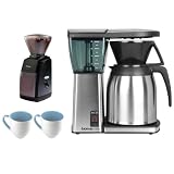 Bonavita BV1800TH 8 Cup Coffee Maker w/ Thermal Carafe + Encore Coffee Grinder + 2 Piece16 oz. Stoneware Coffee Mug in Baby Blue