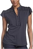 IZOD Women's Short Sleeve Eyelet Henley