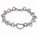 Stainless Steel Center Heart with Heart Link Bracelet