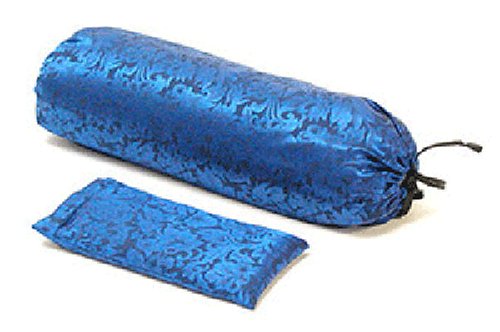 Hugger Mugger Silk Eye Bag With Neck Pillow Cobalt Herb Rae D