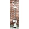 Tall metal hat & coat stand, umbrella stand in distressed cream