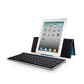 Logitech Tastatur inkl. Halterung schwarz (f�r iPad, iPad 2 und iPad 3. Generation sowie weitere Tablets, Deutsches-Tastatur-Layout)
