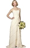 41oCAzDLpsL. SL160  Wedding & Events A line Floor length Spaghetti Straps Chiffon Wedding Dresses