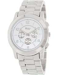 Geneva Platinum Womens 9158.Silver.Silver Silver Stainless-Steel Quartz Watch with Silver Dial