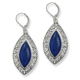 .925 Silver & Lapis-Lazuli Marquise Earrings