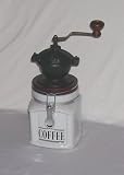 Manual Coffee Grinder Cast Iron with Porcelain Base