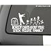 Zombie Decal F*@K Nobody cares about YOUR STICK FIGURE FAMILY Funny Vinyl Sticker