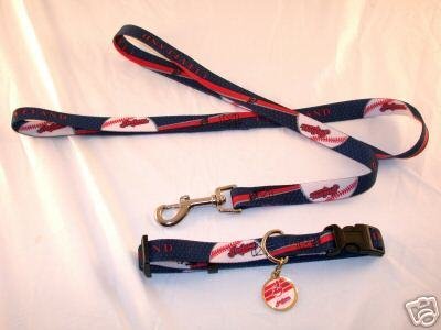 Cleveland Indians Dog Pet Set Leash Collar ID Tag XS