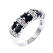 Sapphire jewelry cz diamond silver eternity ring