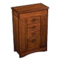 Mele & Co. Briony Upright Jewelry Box in Antique Walnut Finish , 9 1/2" x 4 3/4" x 14 1/2"