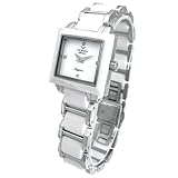VICEROY バーセロイLADY 2HANDS 4Pダイヤモンドインデックス セラミックSSベルト レディースウォッチ ホワイト×シルバー 432040-00