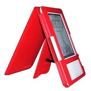 TrendyDigital EasyRead Platform Style eReader Jacket for Amazon Kindle 2, with Handsfree Kickstand & Embedded Corner Closure, Red