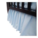 American Baby Company Percale Crib Dust Ruffle - Blue