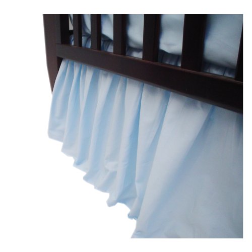 American Baby Company Percale Crib Dust Ruffle, Blue