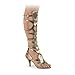 Womens Greek Shoes 3 1/2 Inch Sexy High Heel Gold Snake Skin Egyptian Roman Costume Sandal Boot