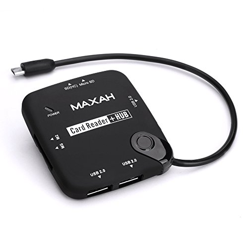 MAXAH OTG Adapter USB Hub External Card Reader Compatible with Samsung Galaxy S3 S4 S5 S7 S7 Edge Note 2 Note 3 Note 4 Note 5 Nexus 4 Nexus 5 Nexus 6 Nexus 7 LG G3 LG G5 Samsung Galaxy Tab 4. 10.1 Samsung Galaxy Tab S2 tablet ASUS TF201 Acer A500 and