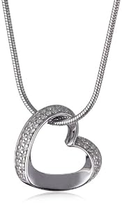 Esprit Damen-Halskette mit Anhänger Herz Enamor Around 925 Sterlingsilber 42-45cm 4442920