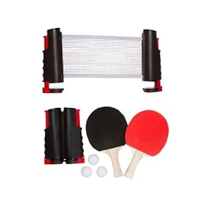 Trademark Innovations Anywhere Table Tennis Set with Paddles and Balls