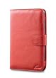 Acase Classic Kindle 3 (Latest Generation) Leather Case (Metallic Red) with Screen Protector Film Clear (Invisible)
