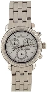 Unisex Watch Sartego SDWT385S Diamond Chronograph White Dial