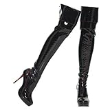 Women's La468-Nikita 4.5 Patent Thigh High Boot With 1