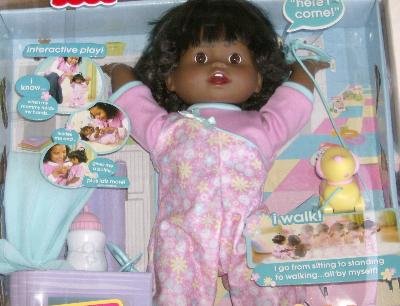 Little Mommy Real Loving Baby Walk & Giggle African-American Doll