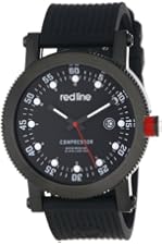 red line Men's RL-18000-01-BBSSET Compressor Black Dial Black Silicone Watch