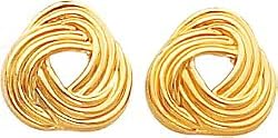 14K Yellow Gold Love Knot Earrings Ear Jewelry New |C