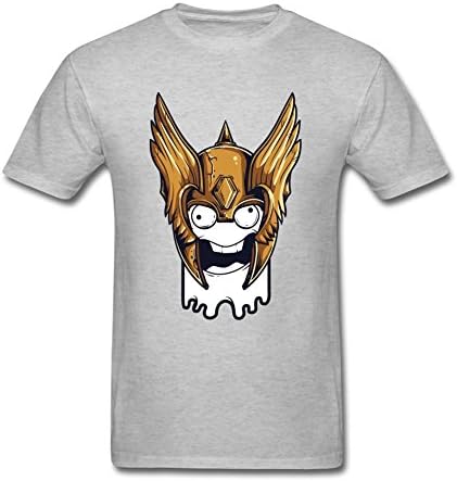 Men's Fun Face Graffiti Tee Crew Neck Grey