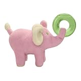 Organic Terry Circus Animal Teether-Rose Elephant