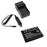 Lithium-Ion Battery & Charger with Car Adapter for Nikon CoolPix S220