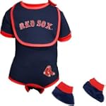 Boston Red Sox Baby Onesie Bib and Booties