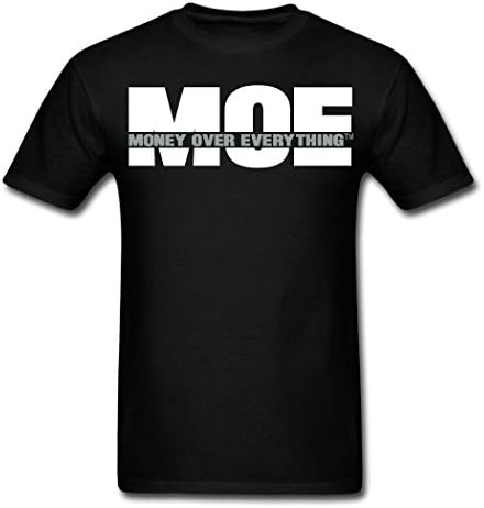 ZAKE 2015 Fashion Men's Money Over Everything T-Shirts Black XL