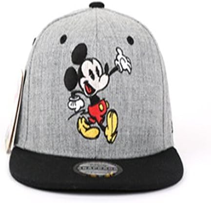 Dotori Mickey Mouse Collaboration Snapback Basic CAP Fasion HAT Free Size (Mickey classic Grey)