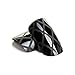 False Nails Bling Art French Fake Black Matte Crossover Squoval 24 Medium Tips