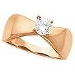 14K Rose Gold Diamond Solitaire Wedding Set - 0.50 Ct.