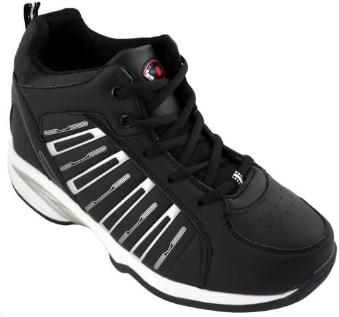CALDEN - K3328 - 3.5 Inches Taller - Height Increasing Elevator Shoes (Black Lace up Casual Shoes)