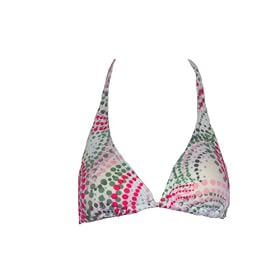 Buy Maia Pink and Green Speckled Triangle Swimsuit Top M by Maia