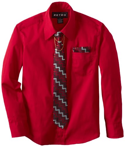Retro Boys 8-20 Broadcloth Shirt Tie Sets