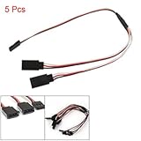 Gino 5 Pcs Remote Control Y Servo Extension Cord Cable Wire