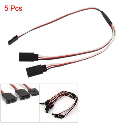 Gino 5 Pcs Remote Control Y Servo Extension Cord Cable Wire